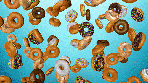 Raining Of Donuts For Advertising GIF