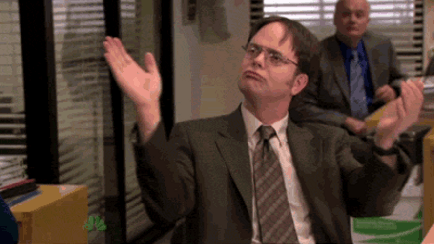Rainn Wilson Applauding To Congrats In The Office GIF 