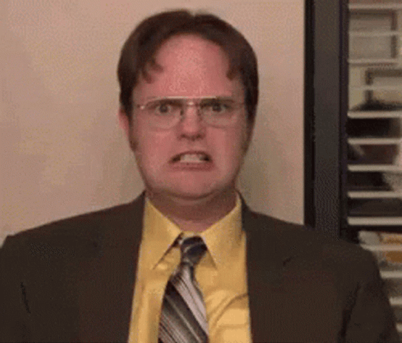 Rainn Wilson Yelling GIF