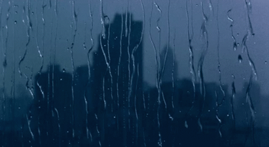 Rainy Day Pouring On The Window GIF