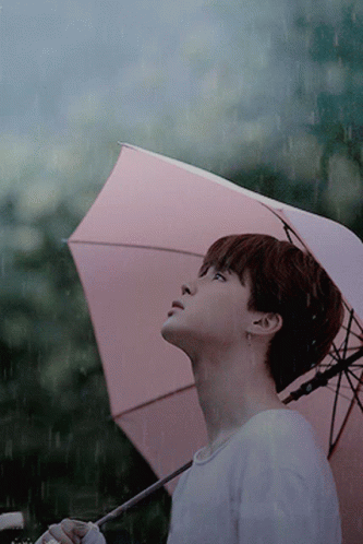 Rainy Friday Bts Jimin Looking Up GIF