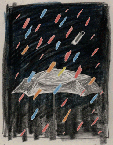 Rainy Friday Colorful Rain Pouring GIF