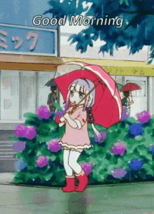 Rainy Good Morning Happy Anime GIF