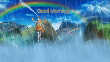 Rainy Good Morning With Rainbow GIF