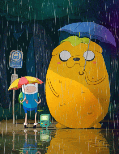 Rainy Monday With Adventure Time GIF