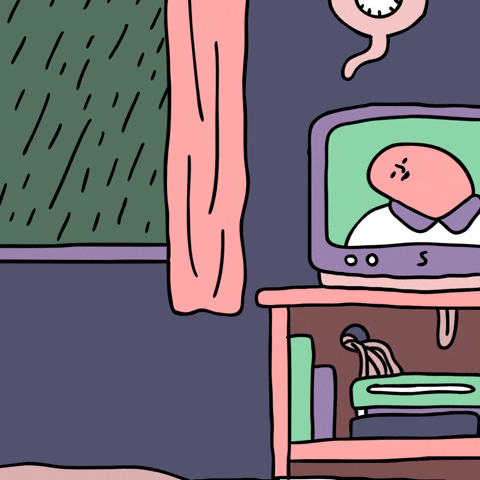 Rainy Night News GIF
