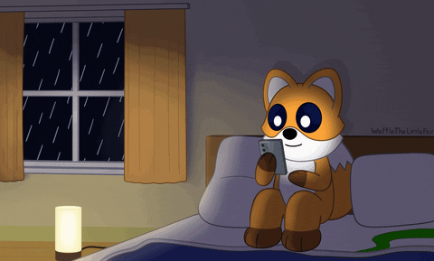 Rainy Night On Screen GIF