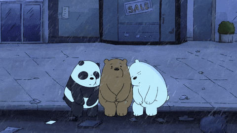 Rainy Night We Bare Bears Sad GIF