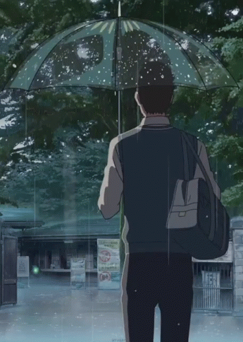 Rainy Saturday The Garden Of Words Takao Anime GIF