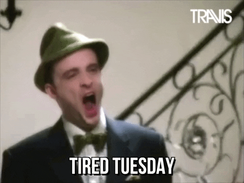 Rainy Tired Tuesday Yawning GIF