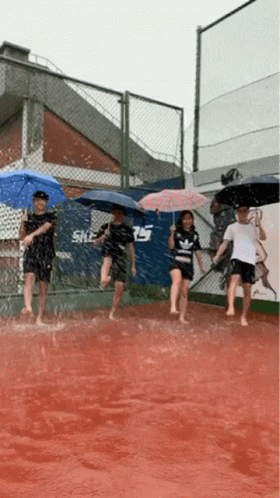 Rainy Wednesday Friends Feet Water Splashing GIF