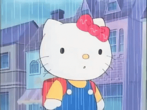Rainy Wednesday Hello Kitty GIF