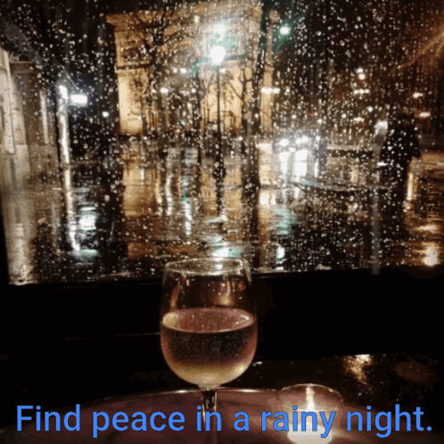 Rainy Wednesday Night Window View GIF