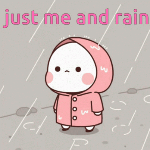 Rainy Wednesday Quby Pentol Wearing Raincoat GIF