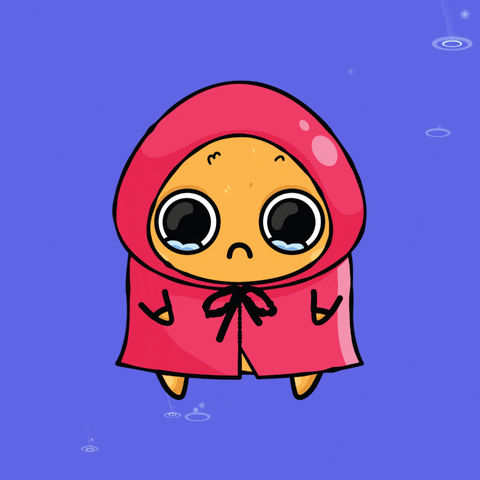 Rainy Wednesday Sad Nuggie Wearing Raincoat GIF