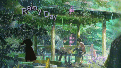Rainy Wednesday The Garden Of Words Anime GIF