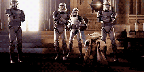Raise The Roof Yoda Troopers Dance GIF
