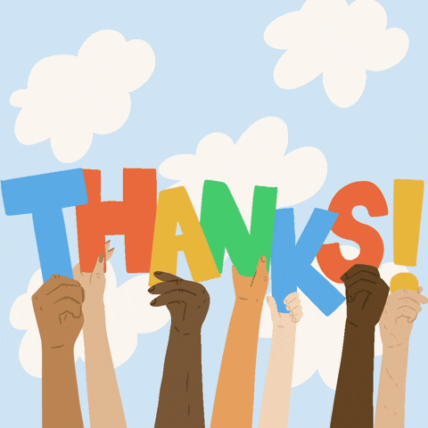 Raised Arms Animated Thank You GIF