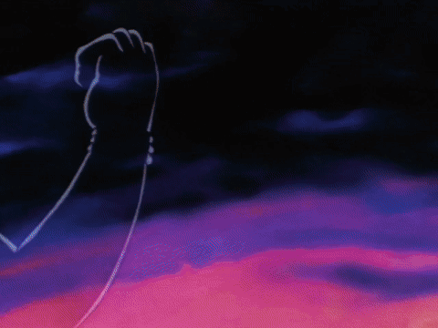Raised Fist Purple Sky