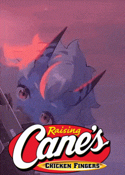 Raising Cane's Chicken Fingers Poster Dinosaur