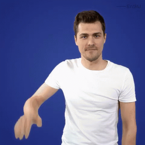 Minimalist Male Raising Hand GIF
