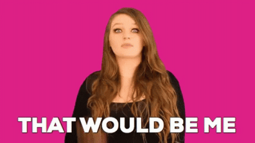 Excited Female Raising Hand Pick Me GIF