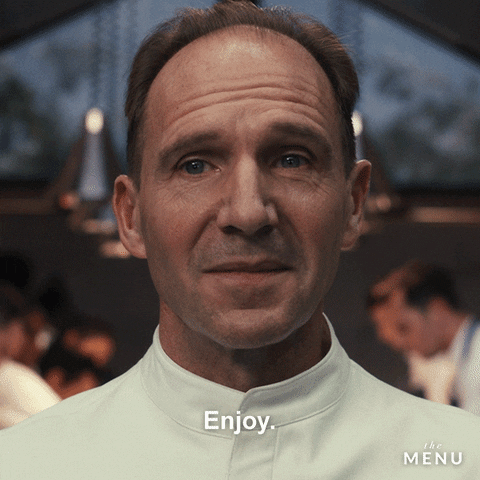 Ralph Fiennes Enjoy The Menu GIF