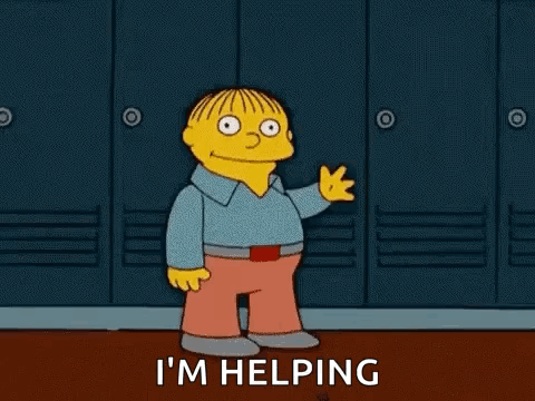Ralph From The Simpsons Waving In Front Of Lockers