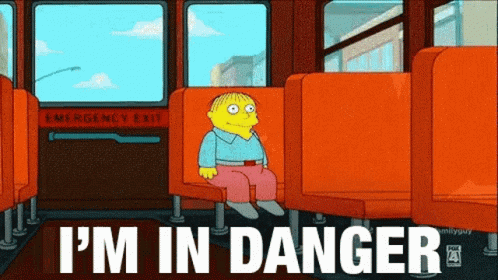 Ralph Inside Bus I'm In Danger GIF