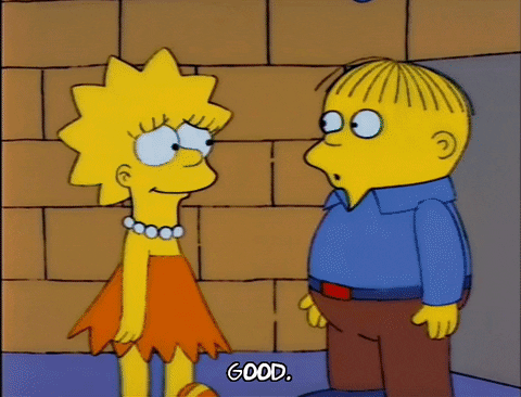 Ralph Wiggum Thinking About What Lisa Said Good GIF