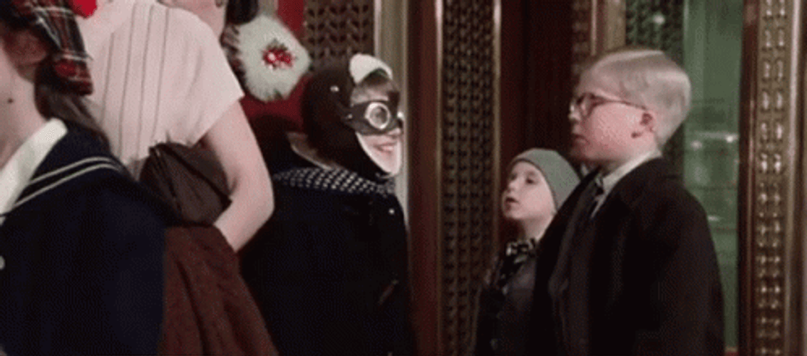 Ralphie Meet The Mask Kid Christmas Story GIF