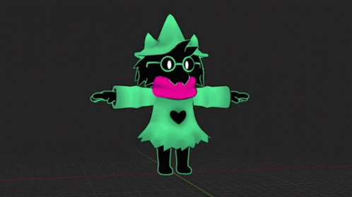 Ralsei Deltarune Neon Explode Disentegrate GIF