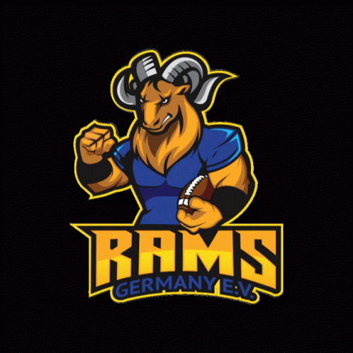 Ram Mascot Holding Football Zmaa