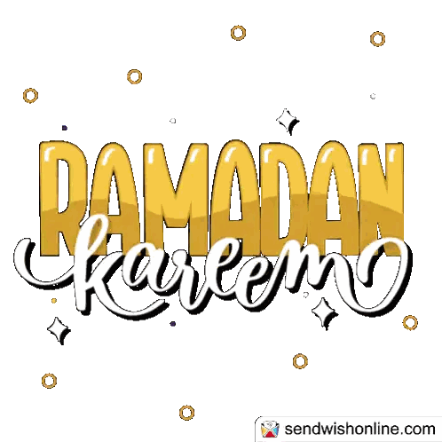 Ramadan Kareem Greeting Card with Gold Stars