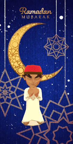 Ramadan Mubarak Praying Man Animation GIF