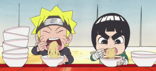 Ramen Naruto And Rock Lee GIF