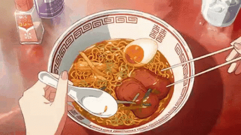 Ramen With Meatloaf GIF