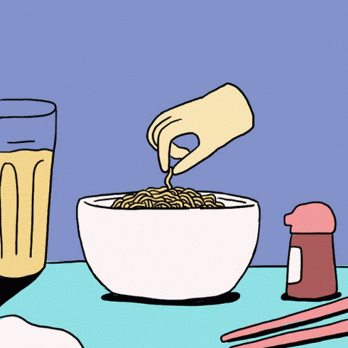 Ramen Hair Noodles GIF