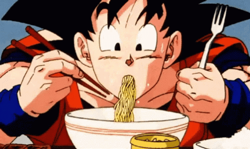 Ramen Dragon Ball Z Faster Eating GIF