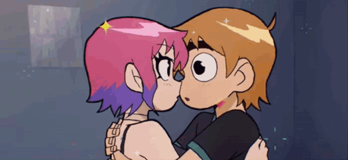 Ramona Flowers Scott Pilgrim Kiss GIF