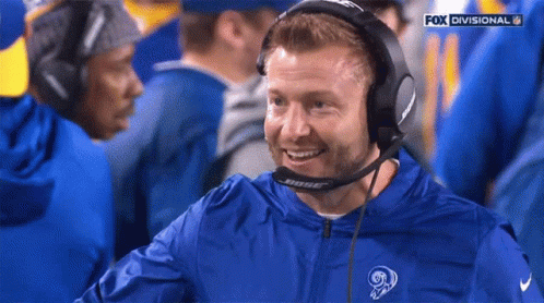 Happy Rams Coach Sean Mcvay GIF
