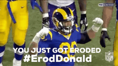 Rams Football Player Celebrating Touchdown