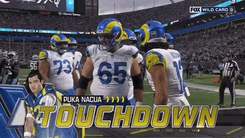 Rams Football Players on Field