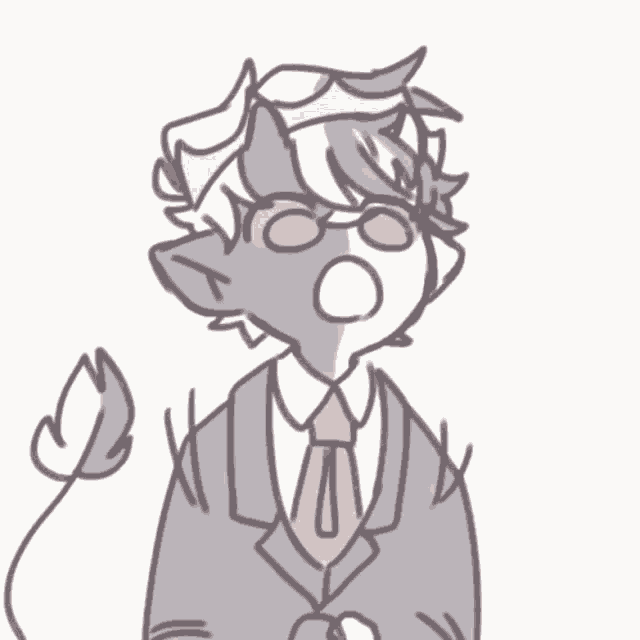 Ranboo Black And White GIF