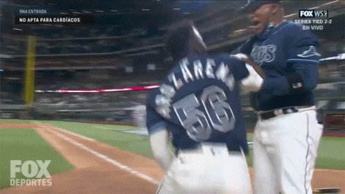 Randy Arozarena Hugs Team Mate GIF
