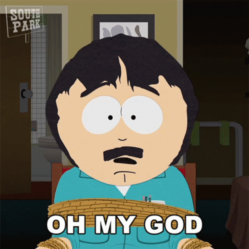 Randy From South Park Is Tied Up With Rope And Says Oh My God GIF