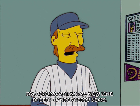 Randy Johnson Left Handed Teddy Bears GIF