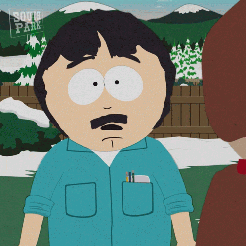 Scared Randy Marsh Hands Up GIF