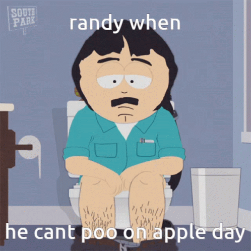 Randy Marsh Sitting On Toilet Seat GIF