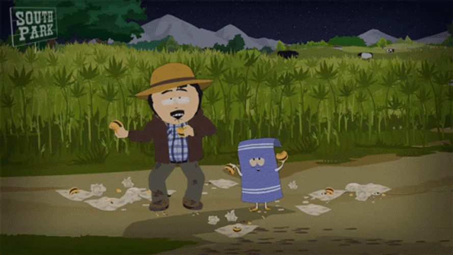 Randy Marsh Dancing With Towelie GIF